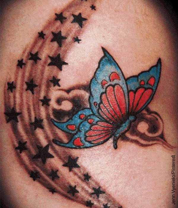 tattoos Butterfly: ຊຶ່ງຫມາຍຄວາມວ່າພວກເຂົາຈະນໍາມາສູ່ຊີວິດຂອງເຈົ້າ