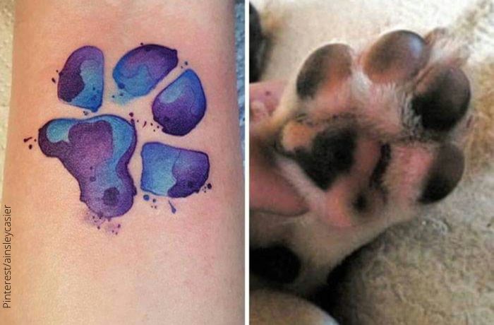 狗狗图案的纹身，在你的皮肤上留下爱的印记!