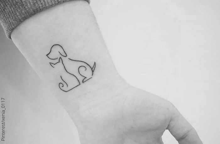 Tatuaje cu siluete de câine, poartă-ți prietenul tău blănos pe piele!
