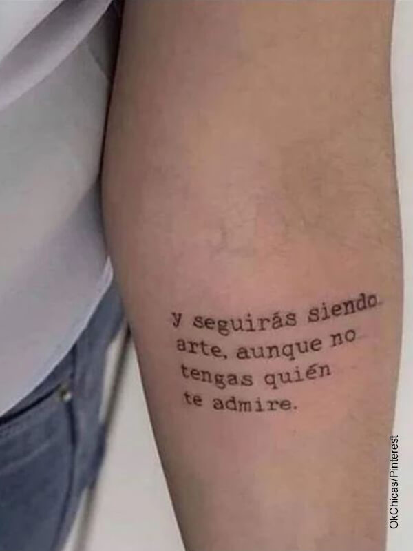 Tatueringsfraser på spanska som är värda att visa upp