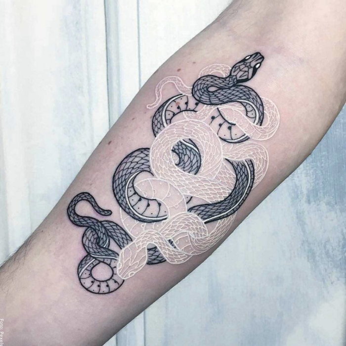 Тетоважи од змии: неверојатни идеи за носење на вашата кожа